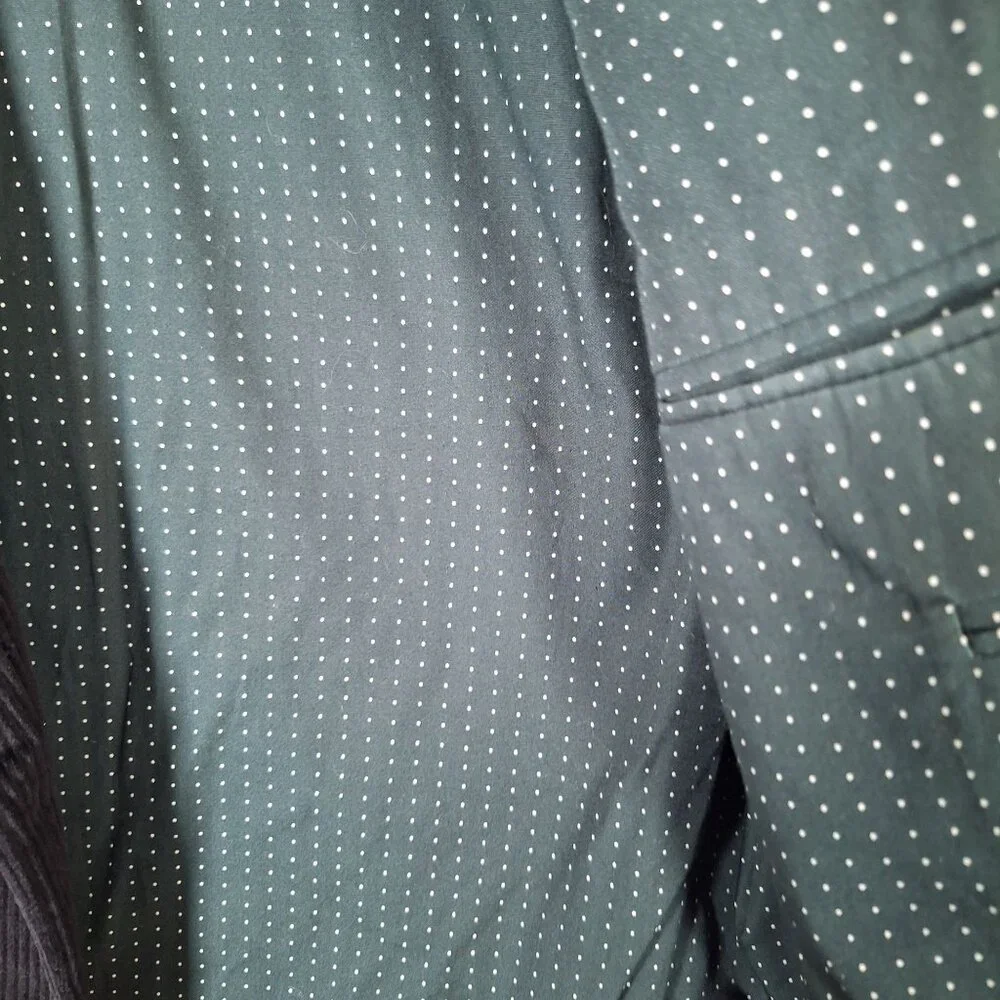 Aquascutum London Black Corduroy Blazer Jacket Size 46R Polka Dot Lining Classic